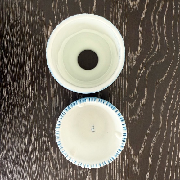 Vintage Fenton Blue Nativity Fairy Light Lamp Christmas Artist Signed - Picture 7 of 7